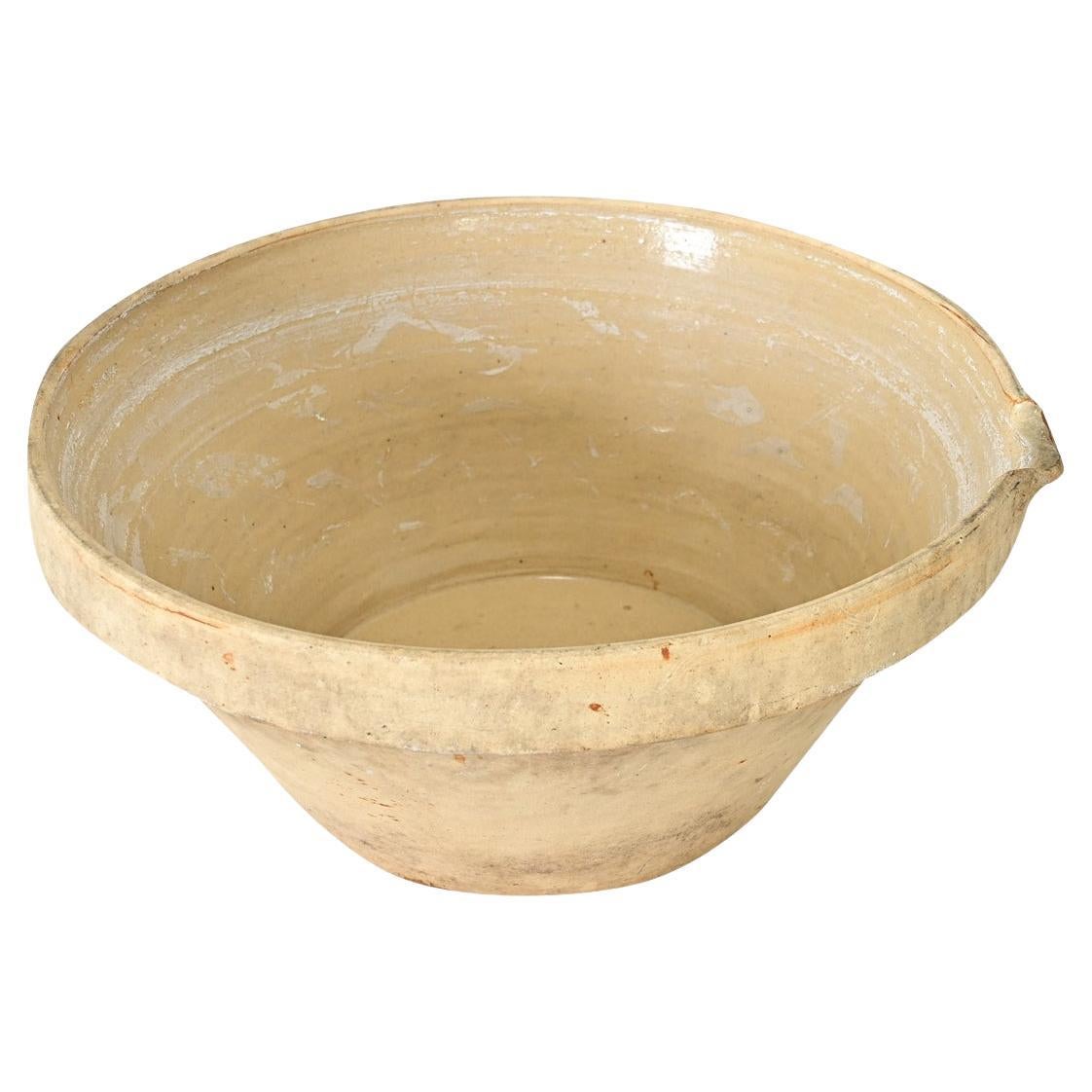 French 19th Century Glazed Cream Bowl For Sale