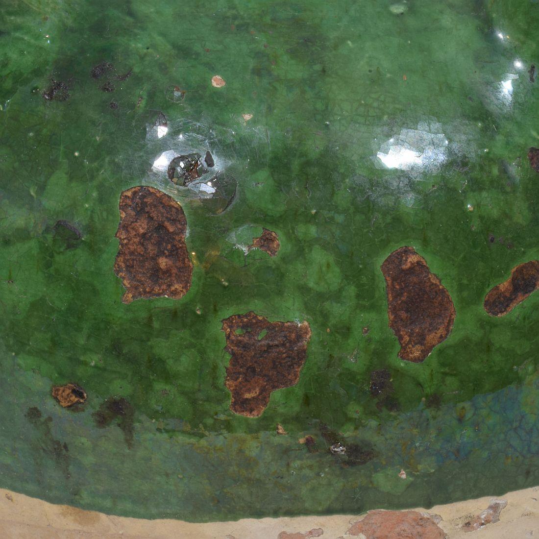 Pichet à huile en noyer en faïence émaillée française du 19e siècle en vente 2