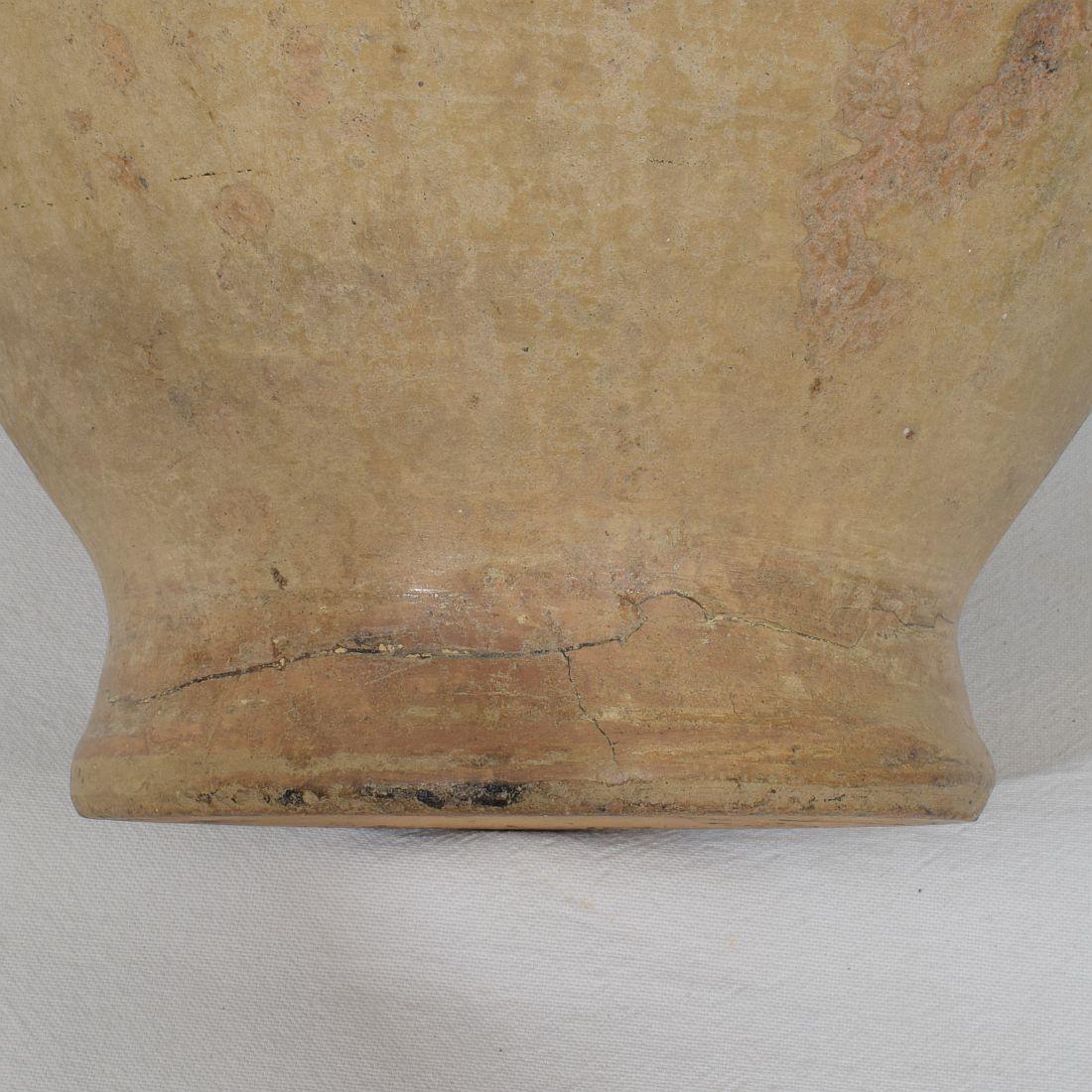 French 19th Century Glazed Earthenware Walnut Oil Jug For Sale 9