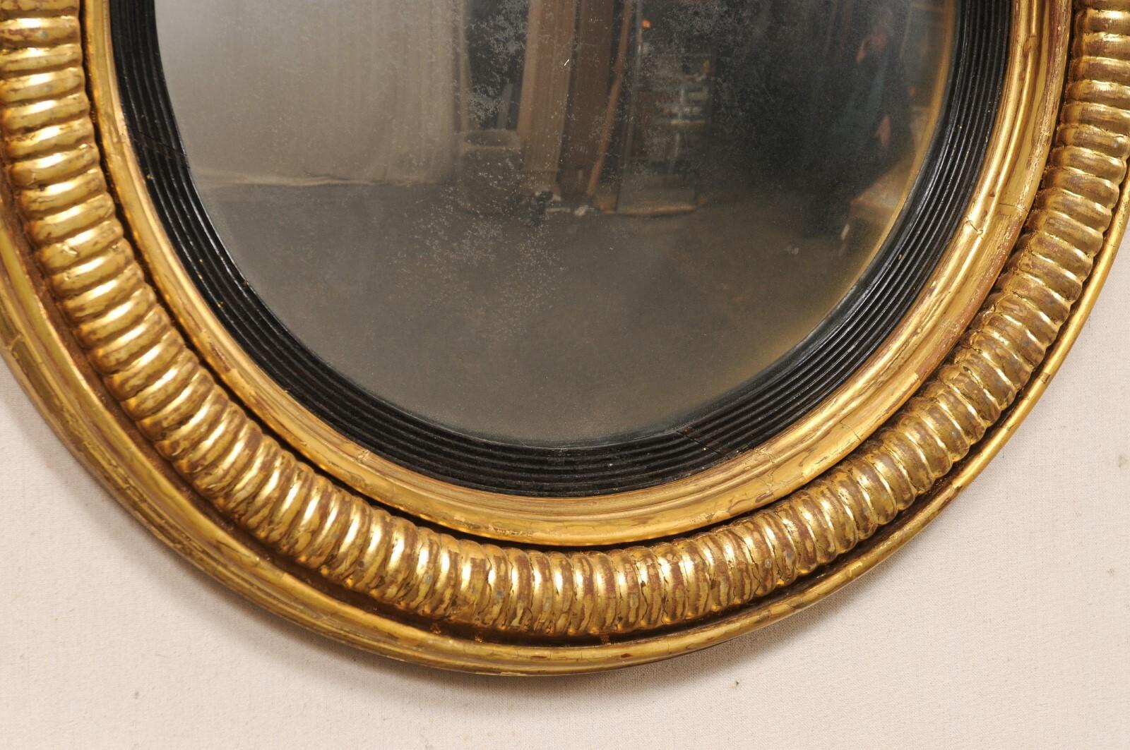 French 19th Century Gold Bullseye Accent Mirror (27