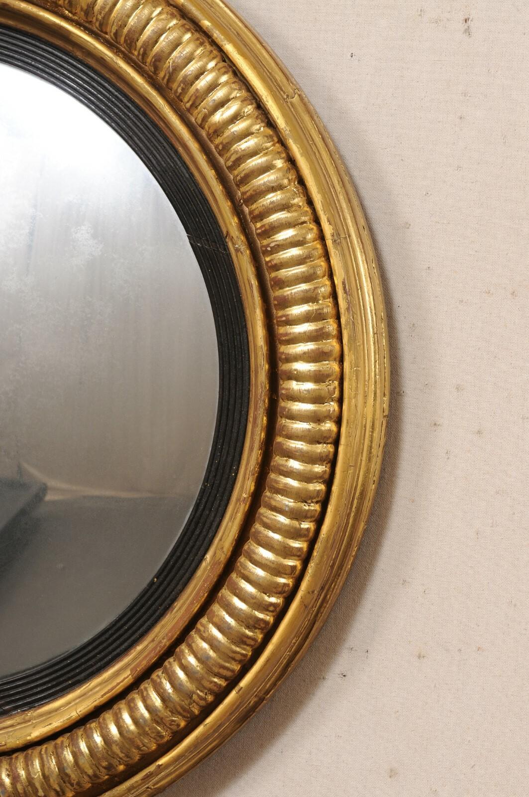 French 19th Century Gold Bullseye Accent Mirror (27