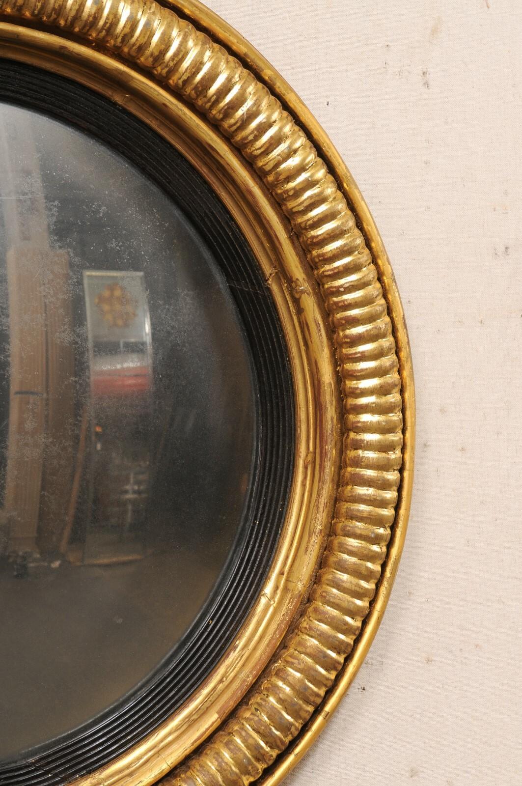 French 19th Century Gold Bullseye Accent Mirror (27