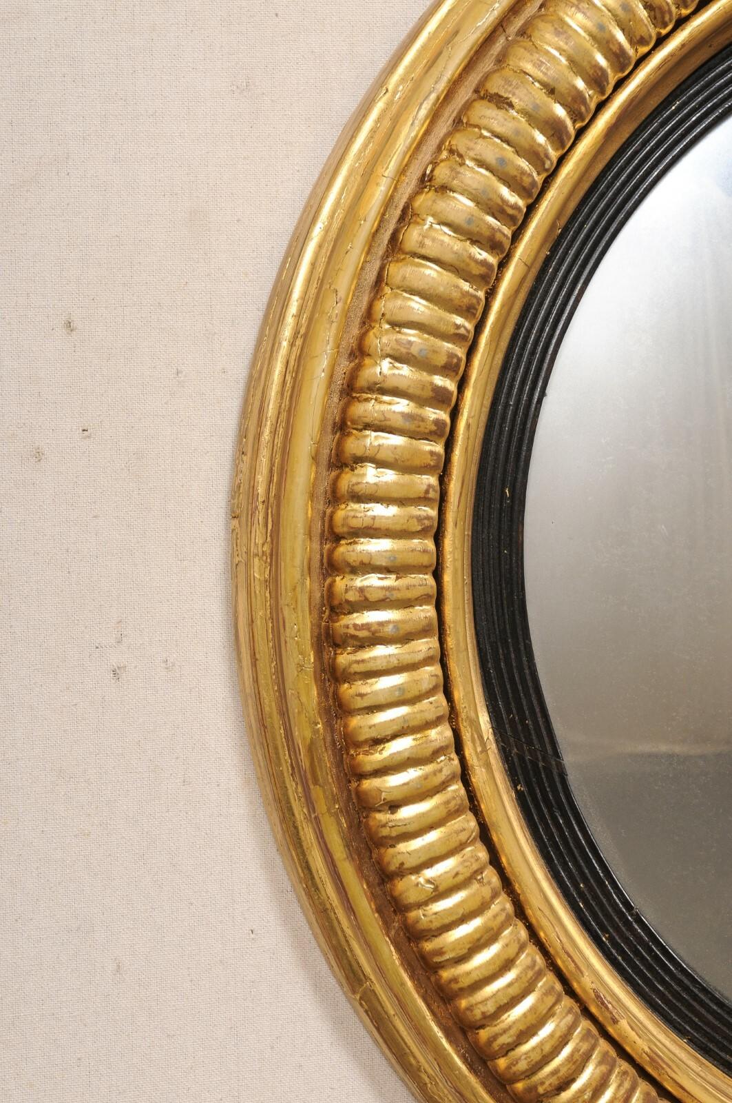French 19th Century Gold Bullseye Accent Mirror (27