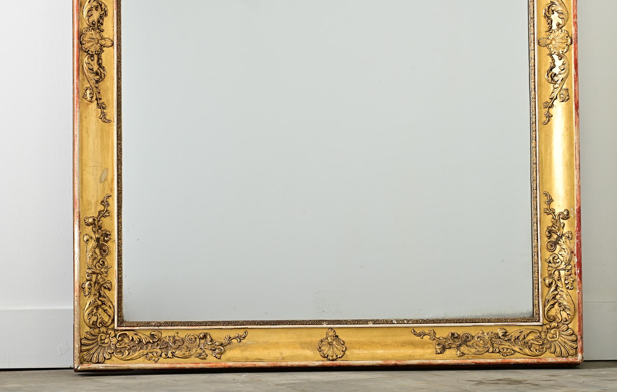 Stile impero Specchio impero francese del XIX secolo in oro in vendita