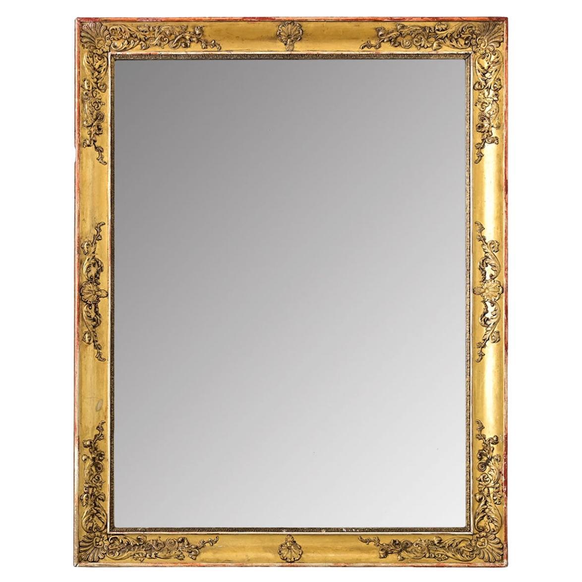 Specchio impero francese del XIX secolo in oro