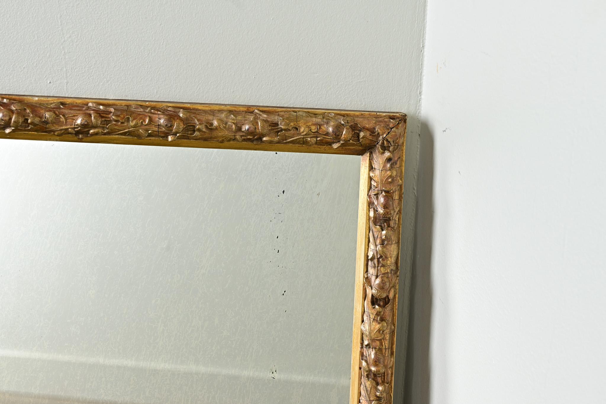 French 19th Century Gold Gilt Acorn Mirror For Sale 4