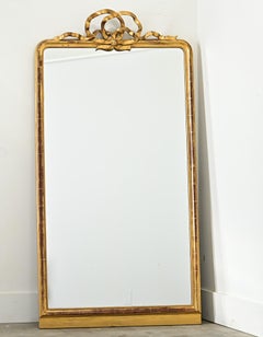 French 19th Century Gold Gilt Carved Ribbon Mirror