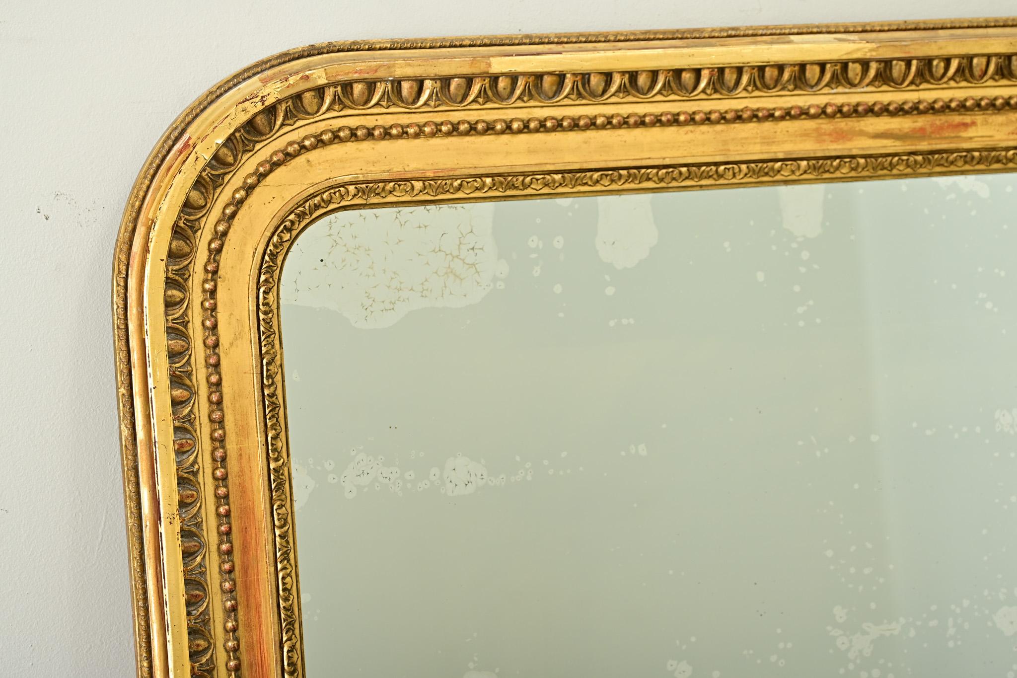 French 19th Century Gold Gilt Louis Philippe Mirror For Sale 2
