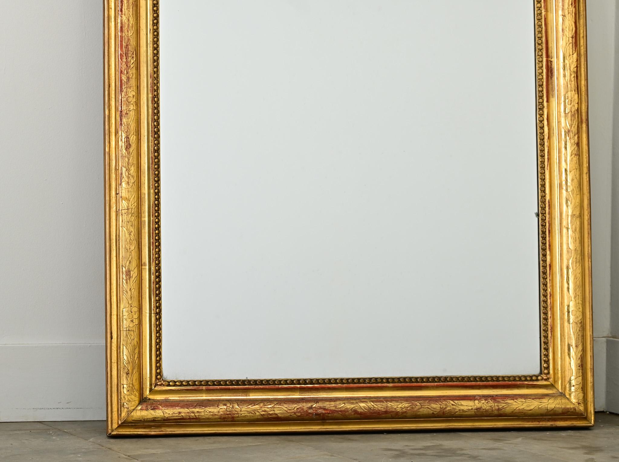 Miroir Louis Philippe français du 19ème siècle doré à l'or Bon état - En vente à Baton Rouge, LA