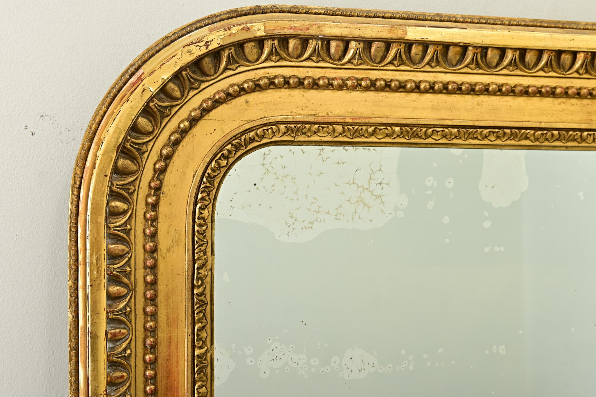 French 19th Century Gold Gilt Louis Philippe Mirror For Sale 5