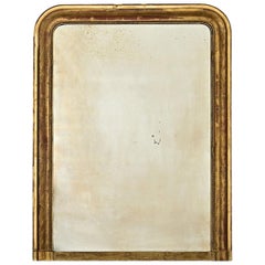Specchio francese Louis Philippe dorato del XIX secolo