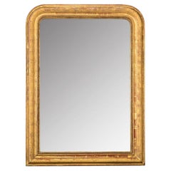 Miroir Louis Philippe français du 19ème siècle doré à l'or