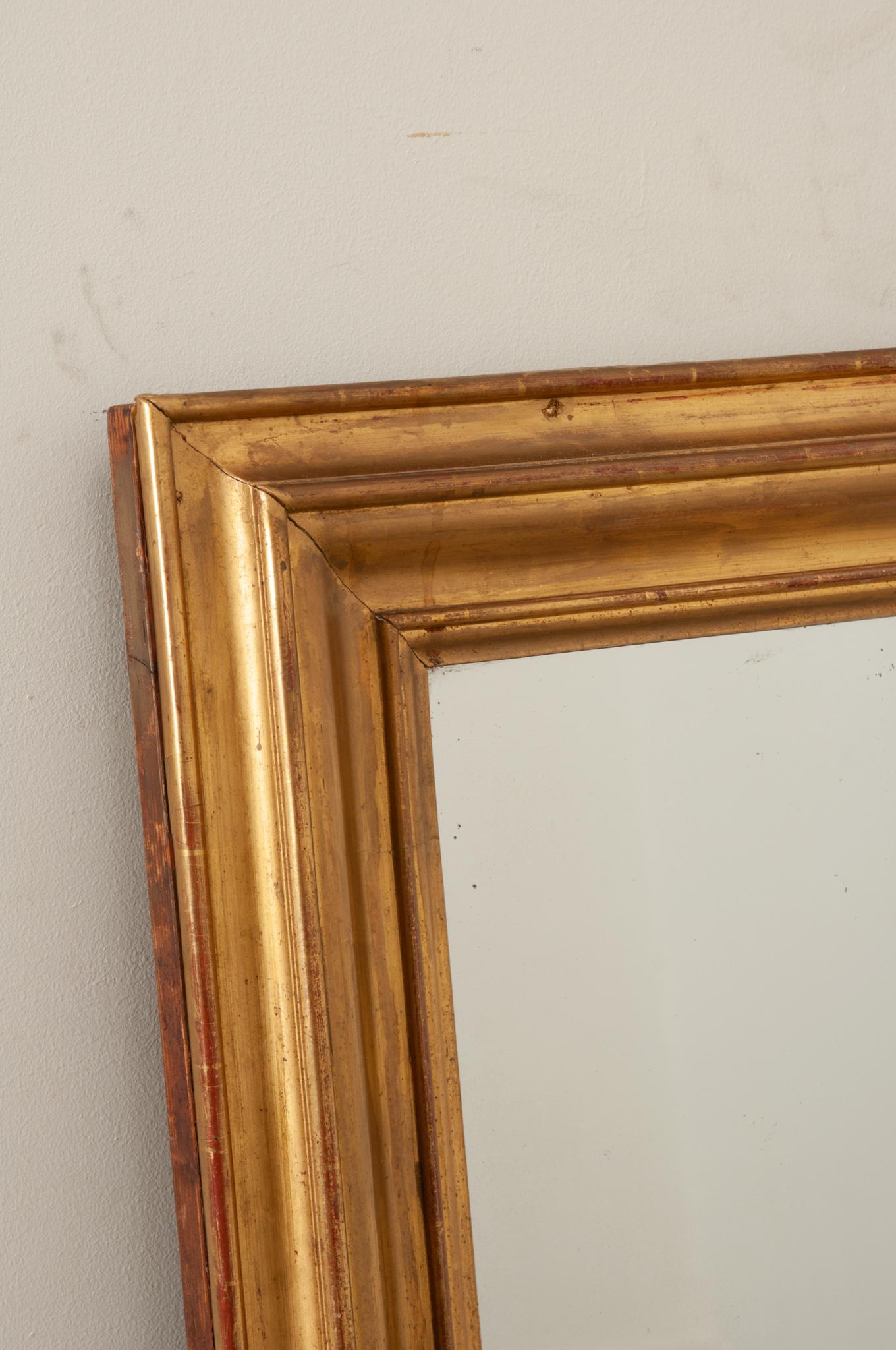 French 19th Century Gold Gilt Mantel Mirror For Sale 1