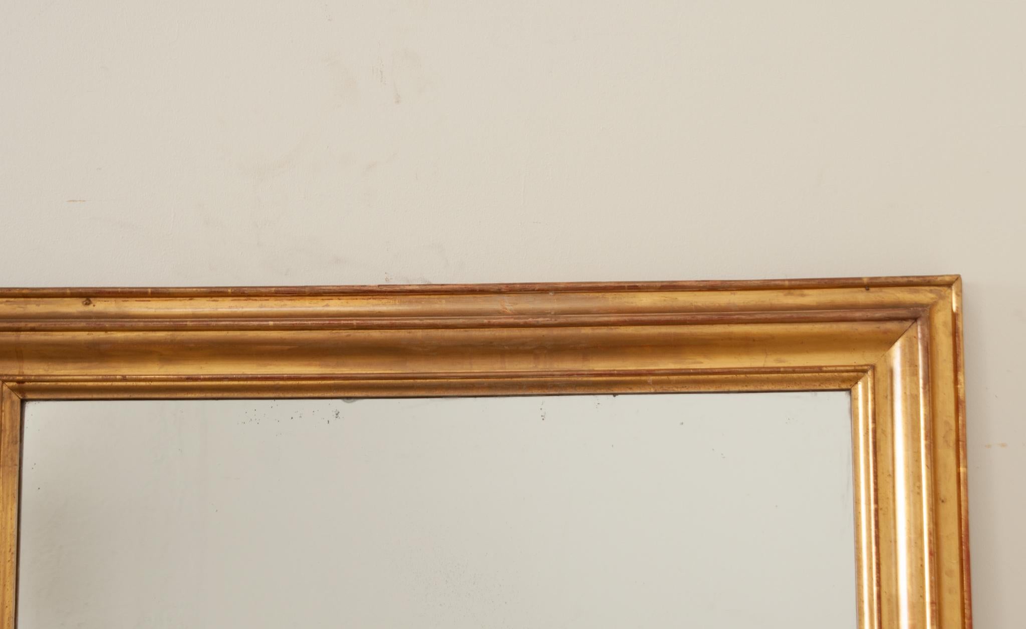 French 19th Century Gold Gilt Mantel Mirror For Sale 2