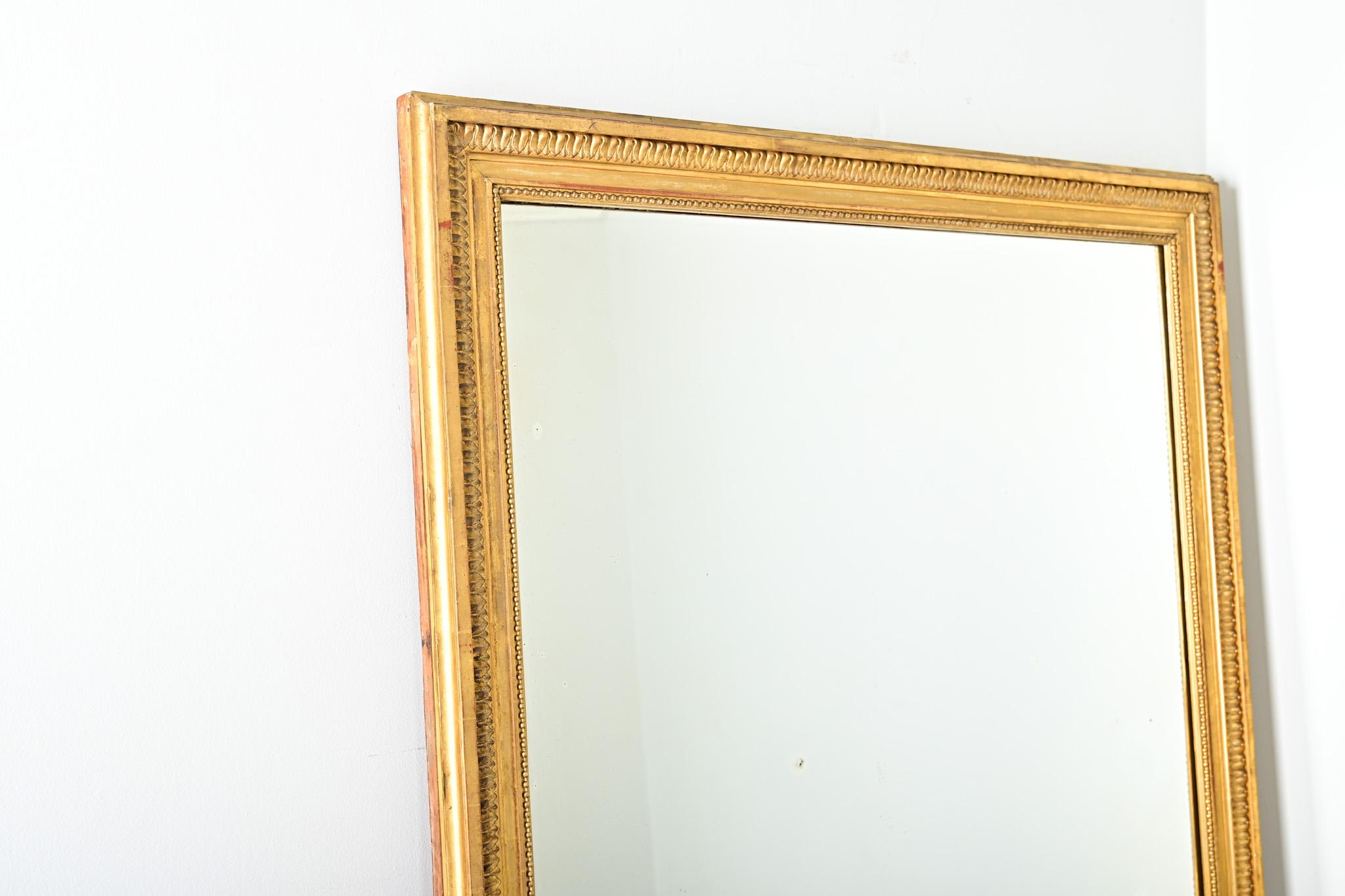 Or Miroir de cheminée français du 19e siècle, doré à l'or fin en vente