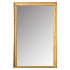 Miroir de cheminée français du 19e siècle, doré à l'or fin