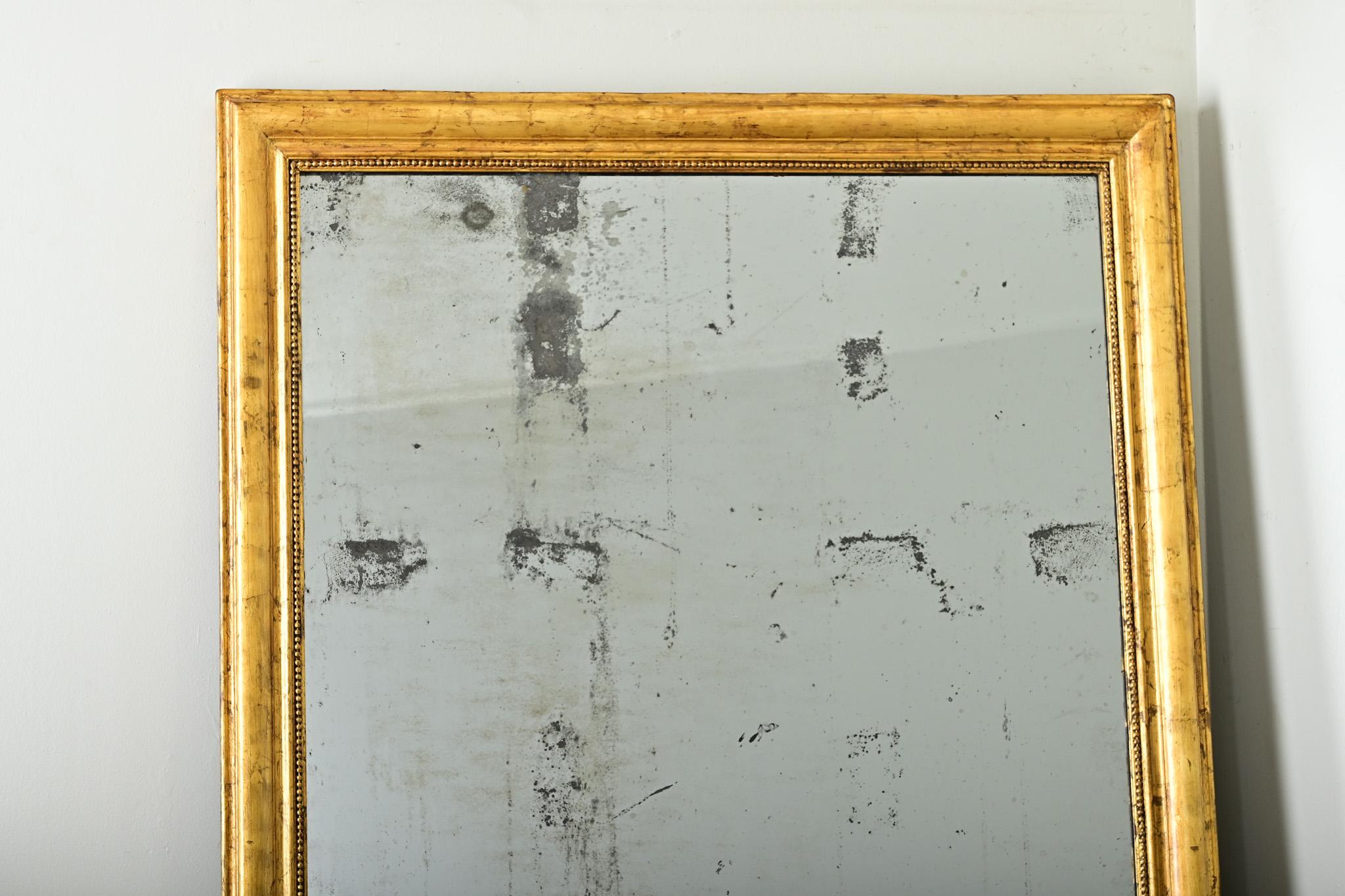 French 19th Century Gold Gilt Mantle Mirror 2