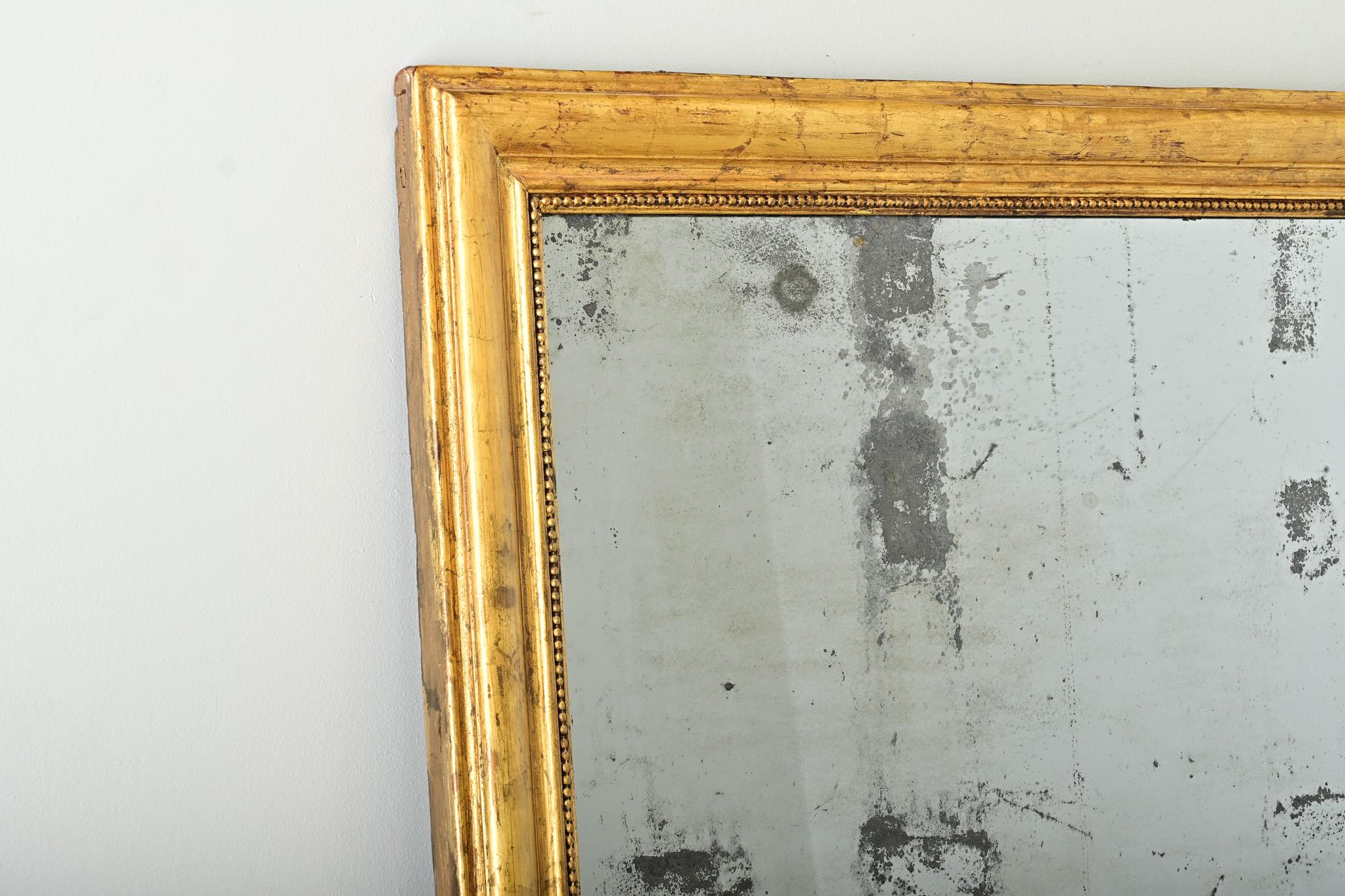 French 19th Century Gold Gilt Mantle Mirror 3