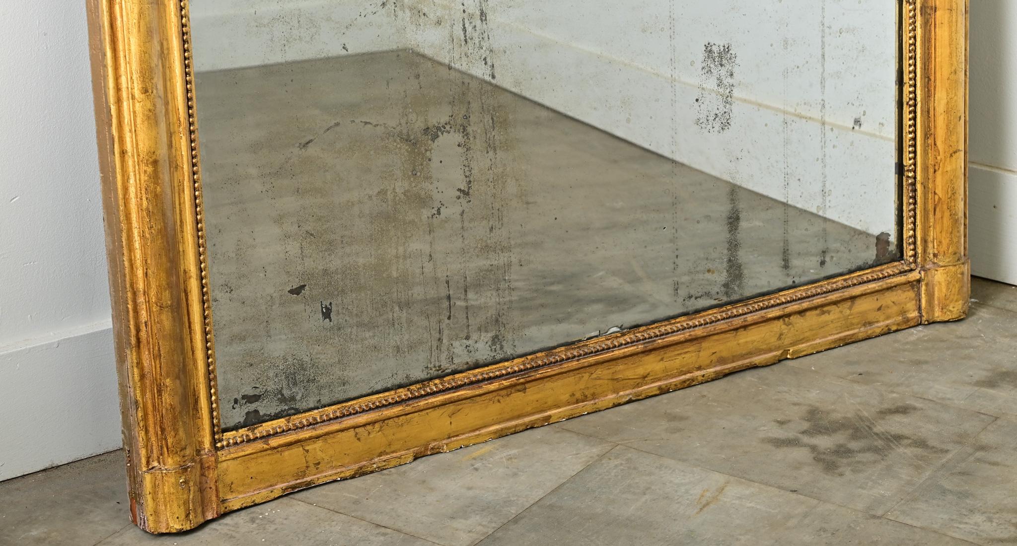 French 19th Century Gold Gilt Mantle Mirror 4
