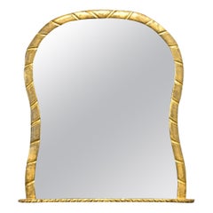 French 19th Century Gold Gilt Mantle Mirror