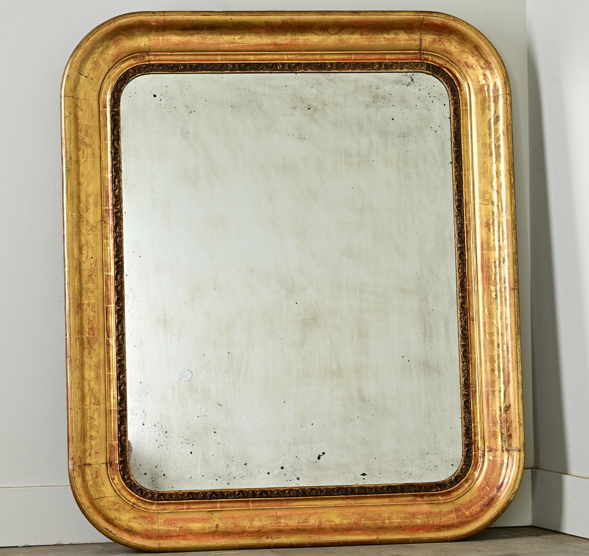 Autre Miroir français du 19ème siècle doré à l'or en vente