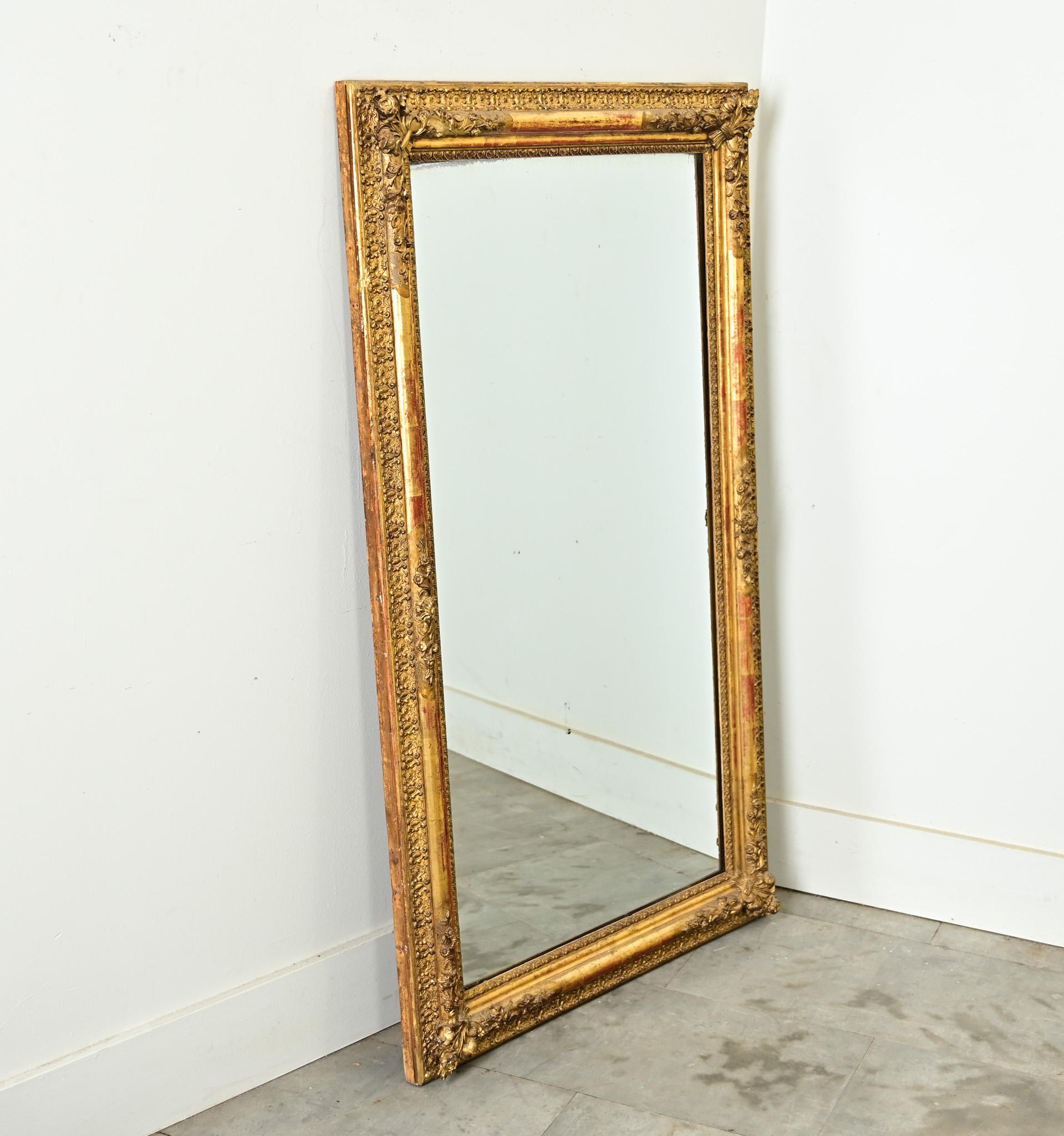French 19th Century Gold Gilt Mirror 2