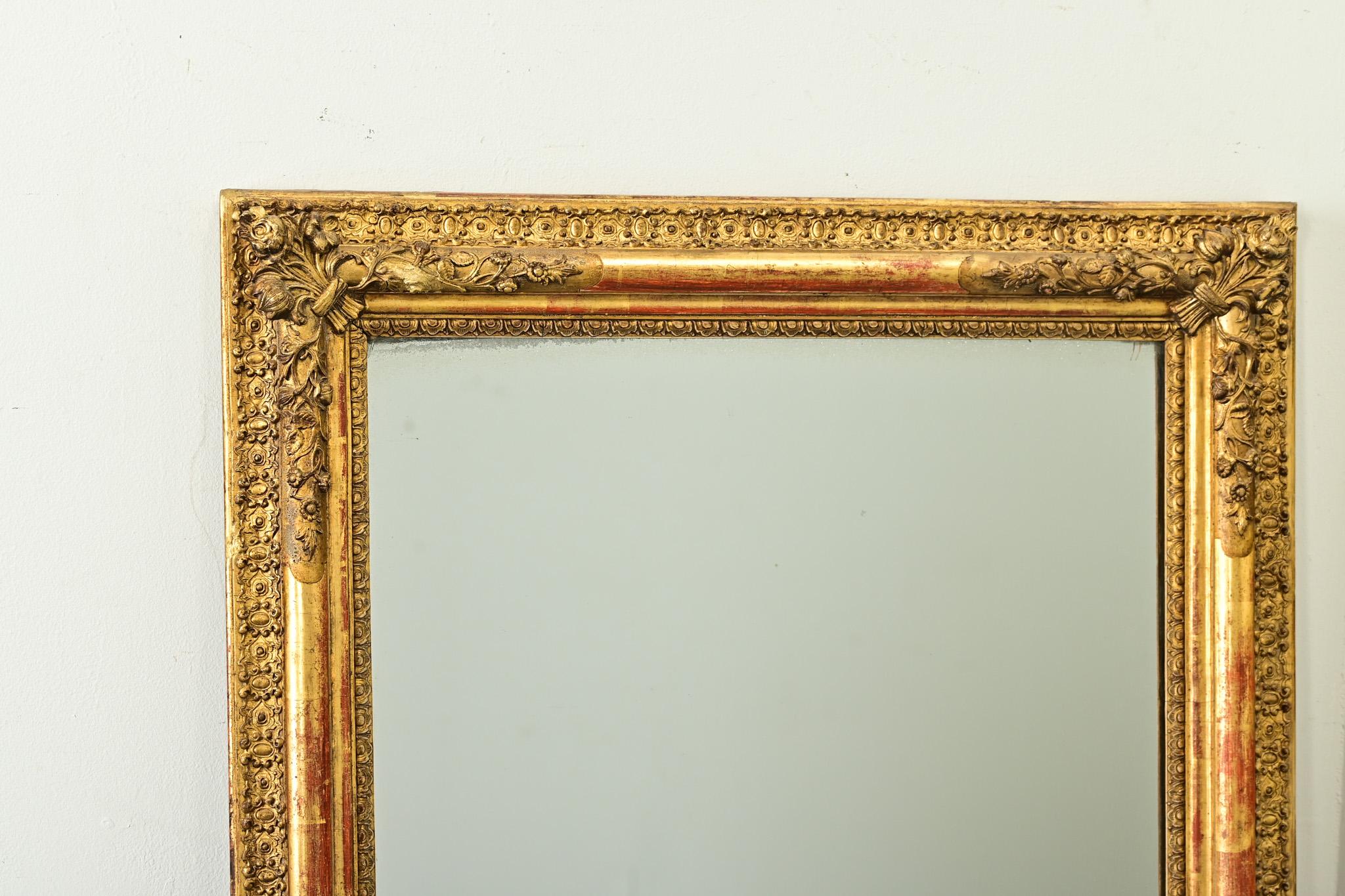 French 19th Century Gold Gilt Mirror 3