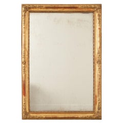 French 19th Century Gold Gilt Mirror