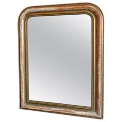 Antique French 19th Century Gold-Leaf Louis Philippe Mirror with Original Glass