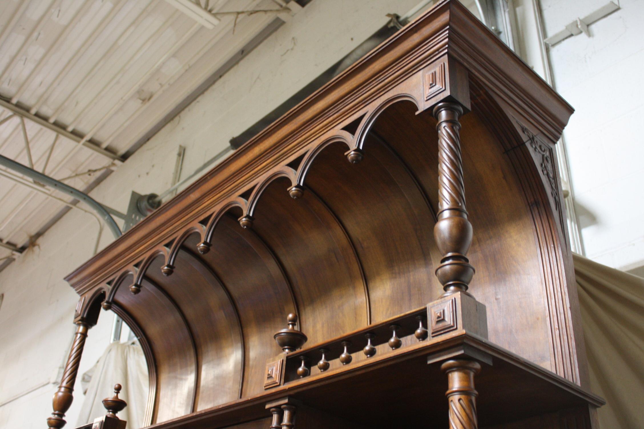 French 19th Century Gothic Long Cabinet 