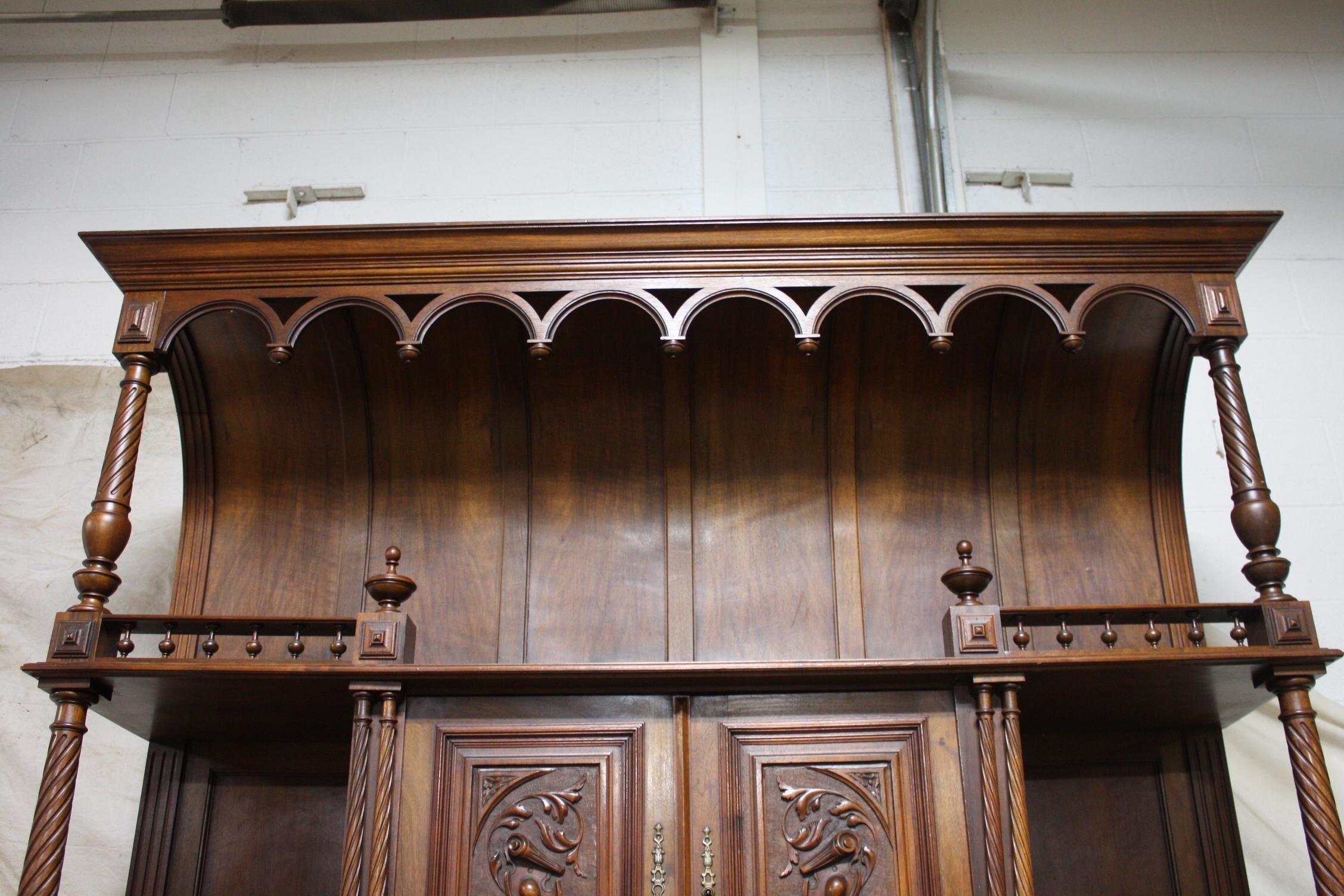 French 19th Century Gothic Long Cabinet 