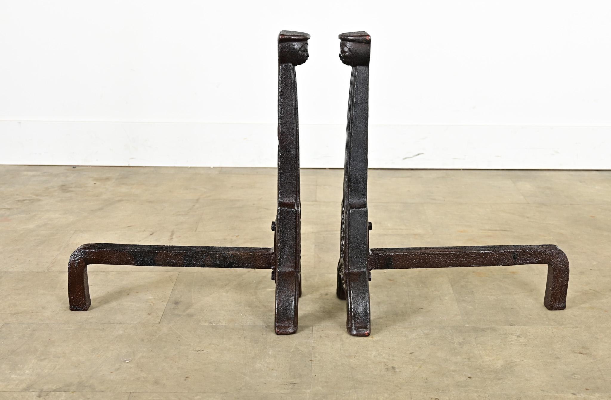 French 19th Century Gothic Revival Andirons For Sale 3