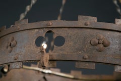 French 19th Century Gothic Revival, Iron & Tole Chandelier