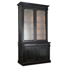 French 19th Century Grand Ebonized Bibliotheque