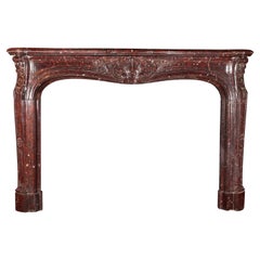 Antique French 19th Century Grand Salon Original Marble Fireplace Surround