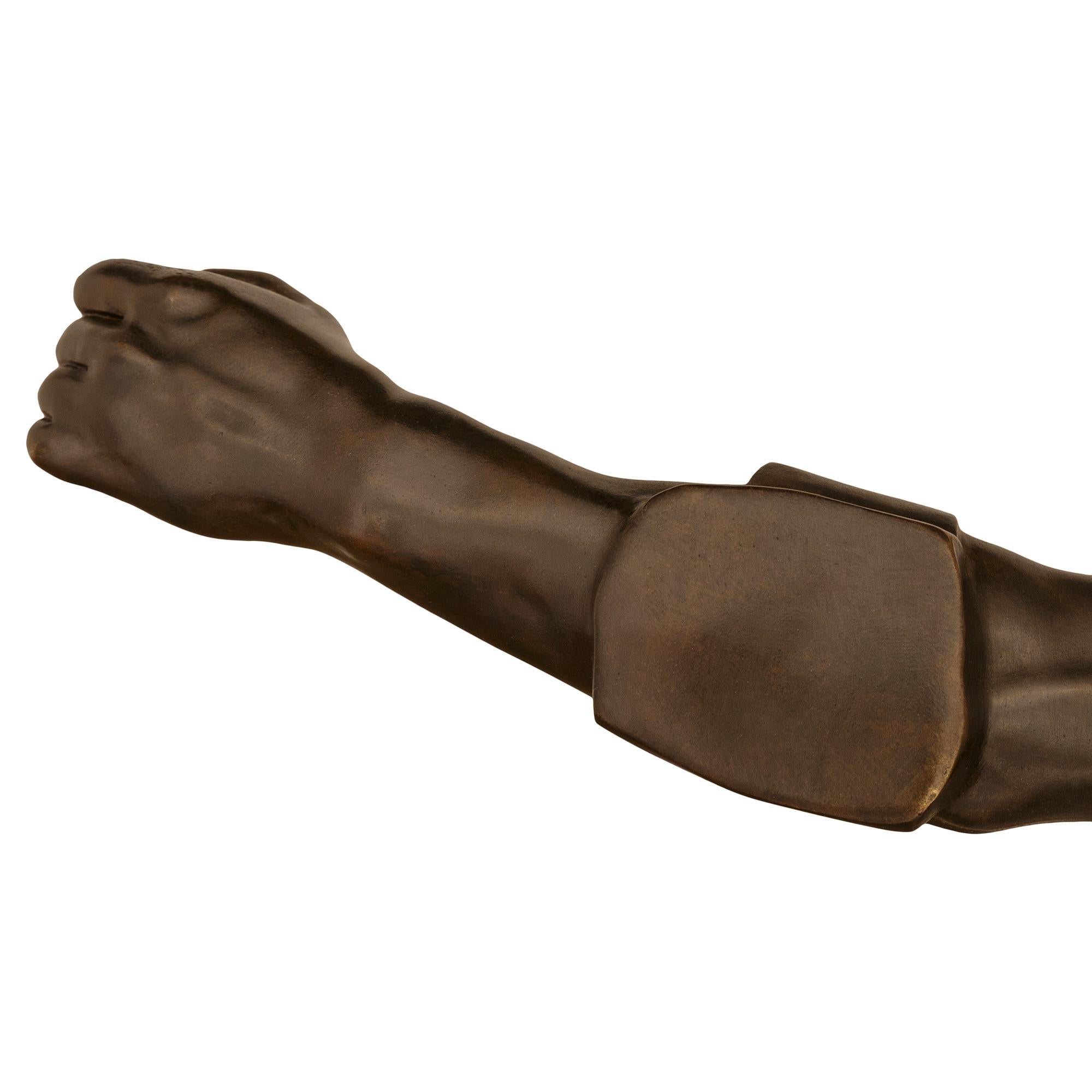 Bronze Statue en bronze du gladiateur Borghese, d'époque Grand Tour, du 19e siècle en vente