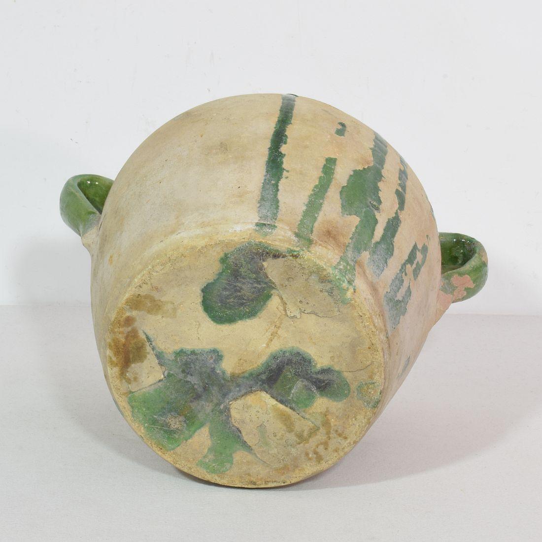 French 19th Century Green Glazed Ceramic Jar 5