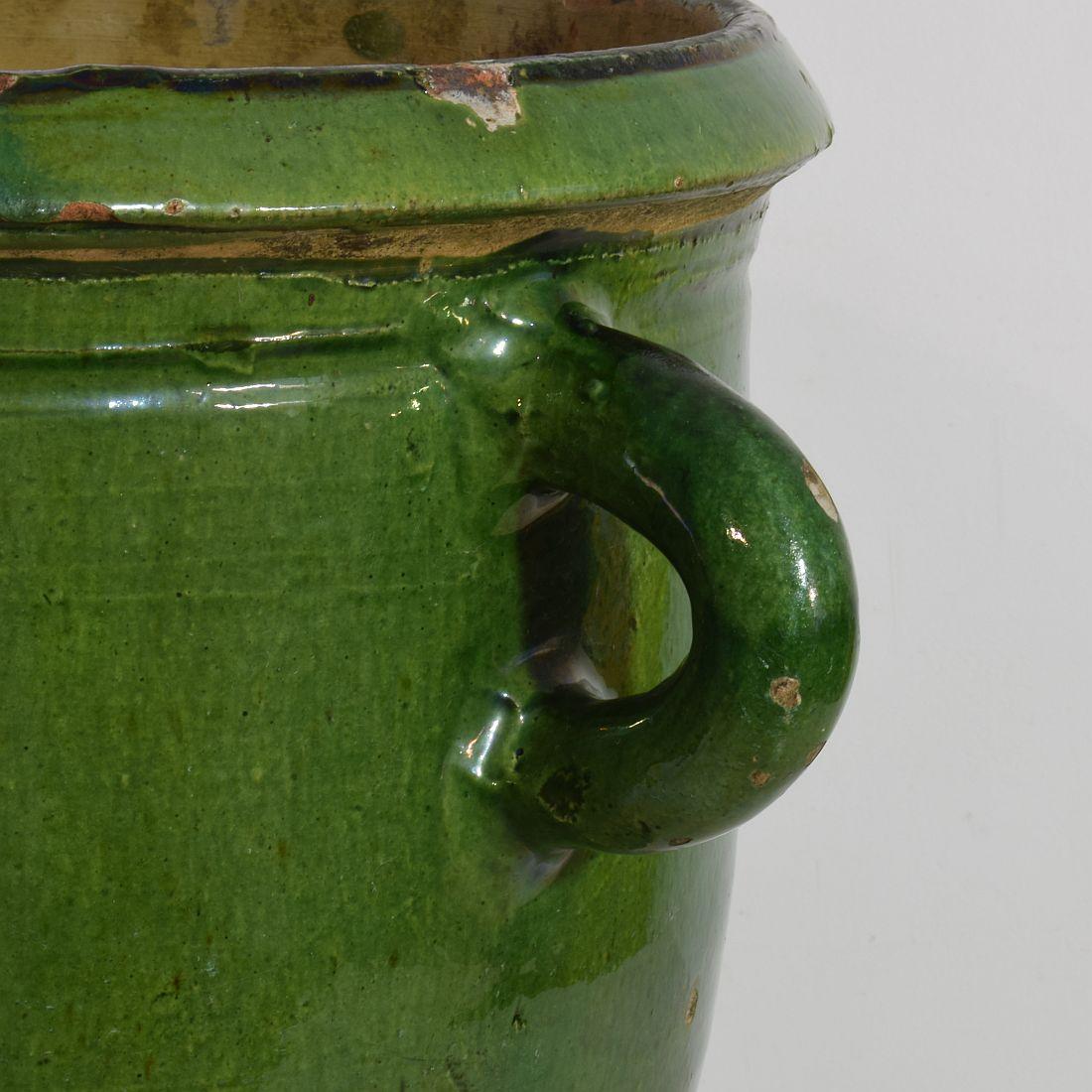 French 19th Century Green Glazed Earthenware Castelnaudary Planter 2