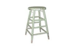 French 19th Century Green Painted Pinewood Counter Stool