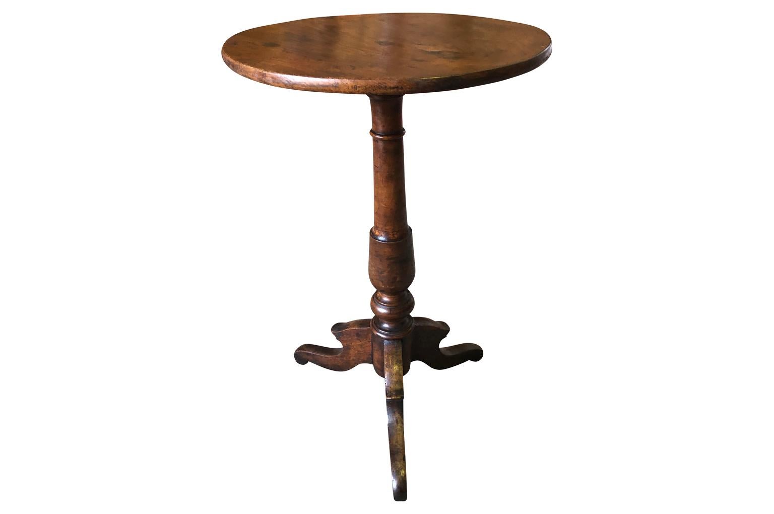 A charming 19th century Gueridon from the South of France handsomely constructed from walnut. Wonderful patina.
