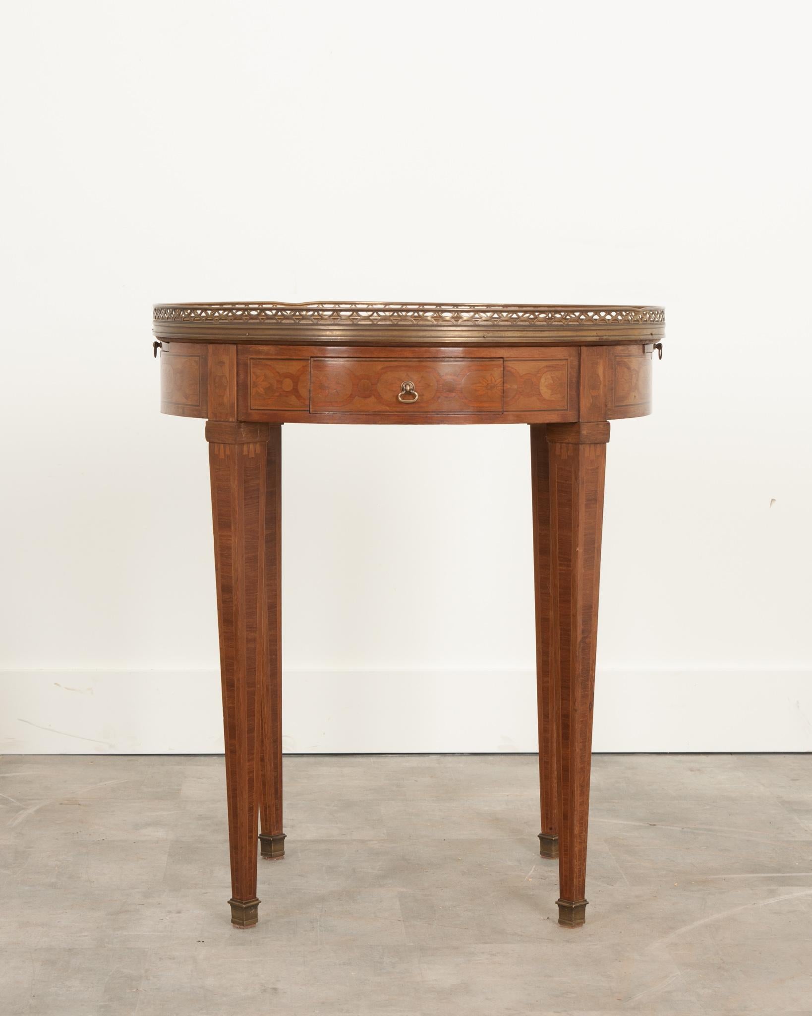 Polished French, 19th Century, Gueridon Inlaid Game Table For Sale