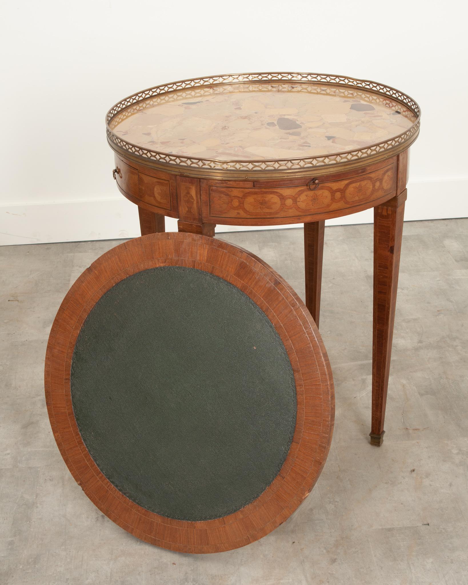 French, 19th Century, Gueridon Inlaid Game Table For Sale 2