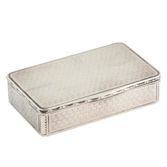 French 19th century Guilloché Silver Snuff-box