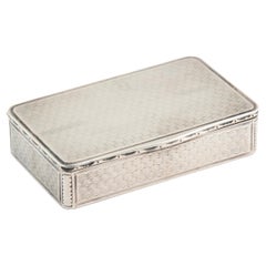 Used French 19th century Guilloché Silver Snuff-box