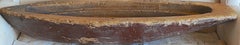 French 19th Century Hand Carved and Hand Painted Pinewood Model Canoe