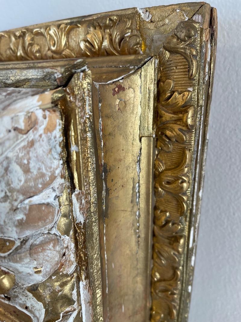 French 19th Century Hand-Carved Gold-Leaf Louis XVI Mirror For Sale 9