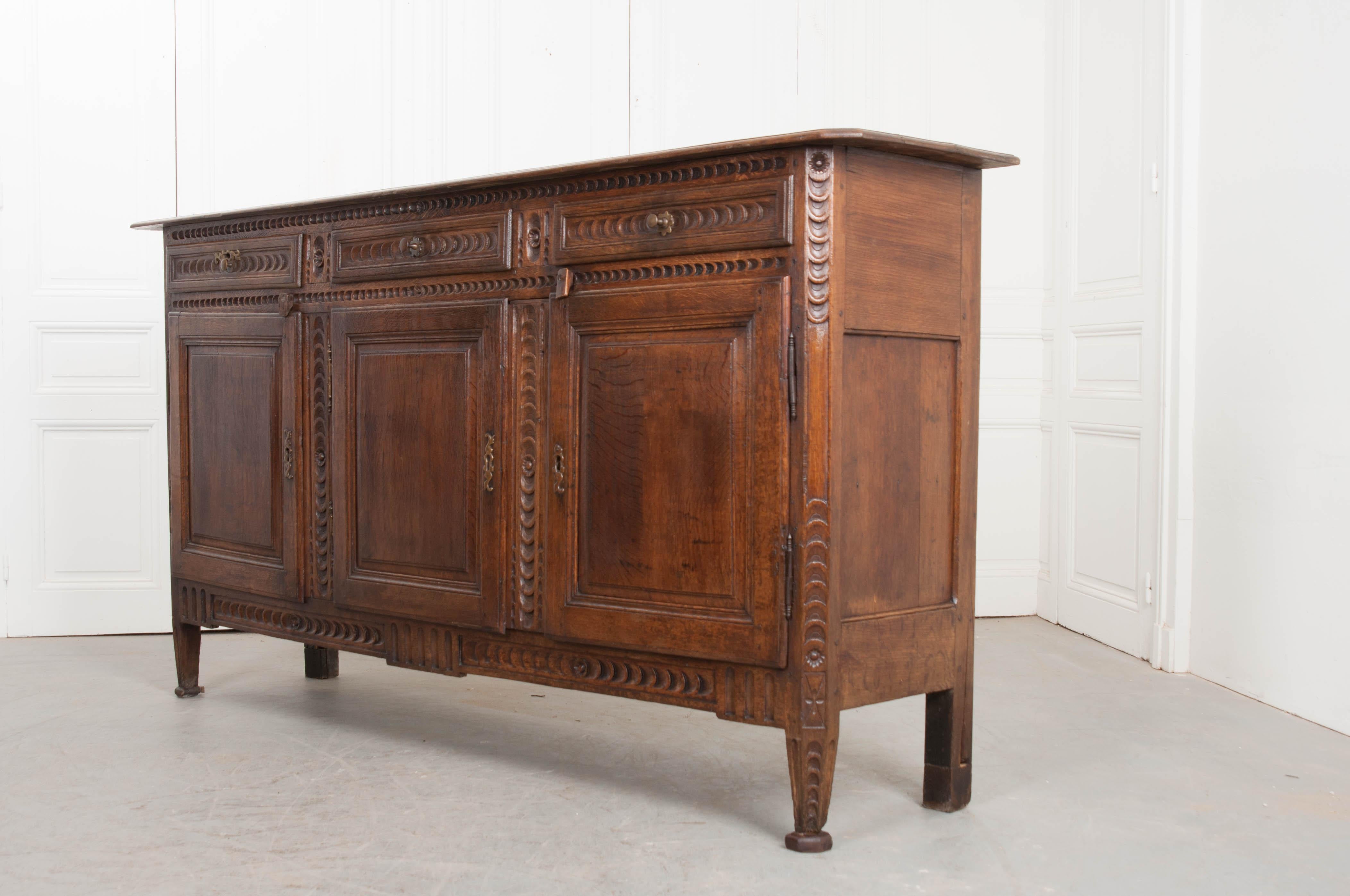 French 19th Century Hand Carved Oak Enfilade 9