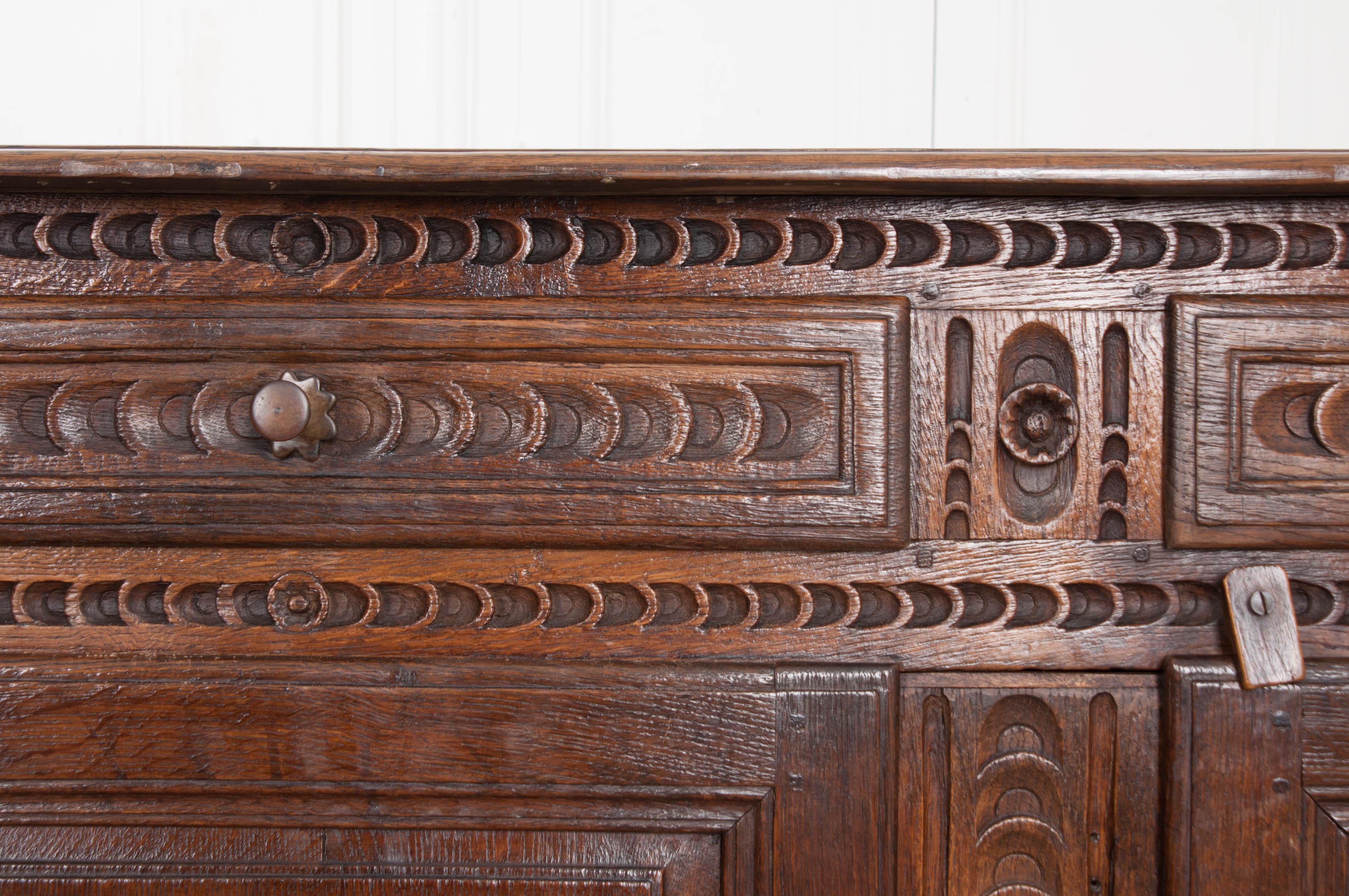 French 19th Century Hand Carved Oak Enfilade 2