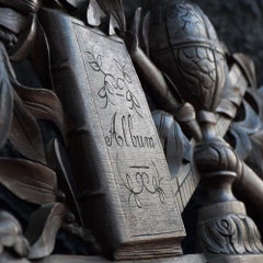 French 19th Century Hand Carved Oak Library Nautical Frieze