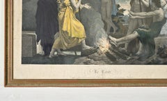 French 19th Century Hand-colored Fragonard Lithograph